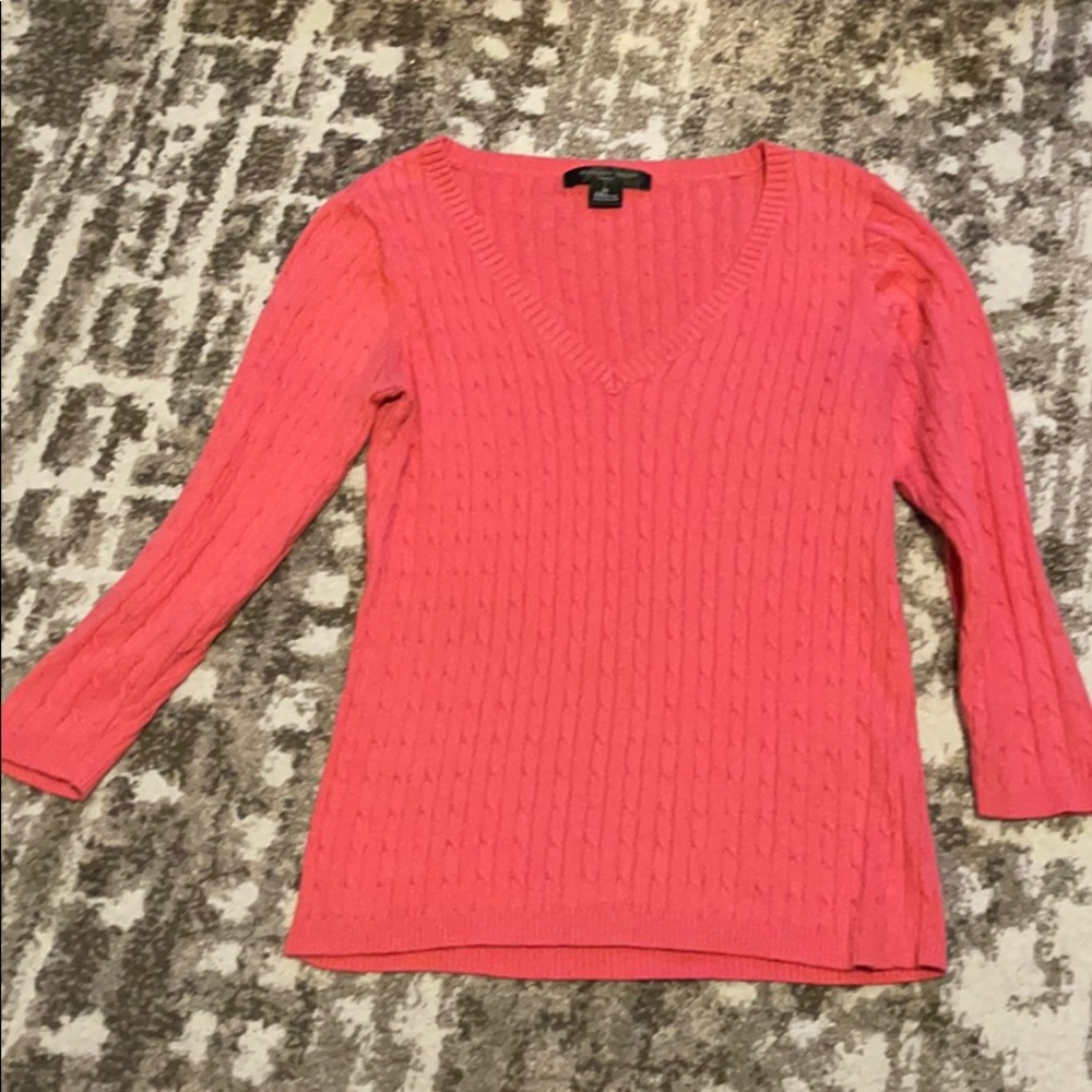 Salmon v neck sweater